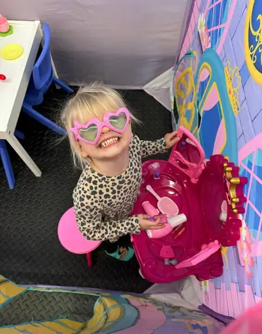 Sunglasses and handbags at the dress-up boutique