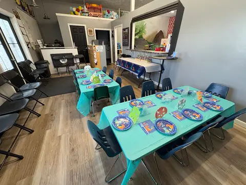 Party tables ready for guests